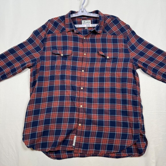 Lucky Brand XXL Plaid Flannel Shirt‎ Mens Long Sleeve Button Up Western - Picture 1 of 11